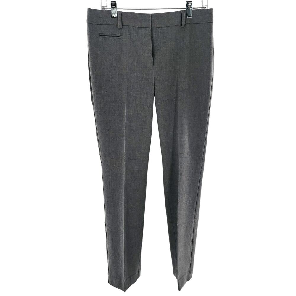 Talbots Women's Pants Size 8 Gray Work Trousers Polyester Rayon Spandex